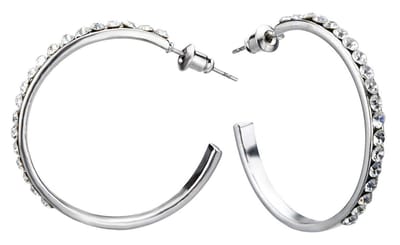 Behave - Oorbellen - Grote oorstekers met steentjes - feestelijk chic