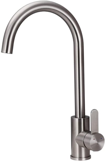 Aquanello Forma Massieve RVS Eenhendel Keukenmengkraan Ronde Uitloop SS-1002-FM