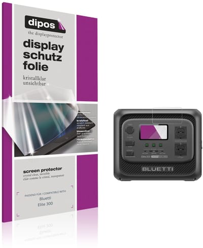 dipos – 4x Beschermfolie geschikt voor Bluetti Elite 300 | Krasbestendige & heldere Screenprotector Ultra-Thin