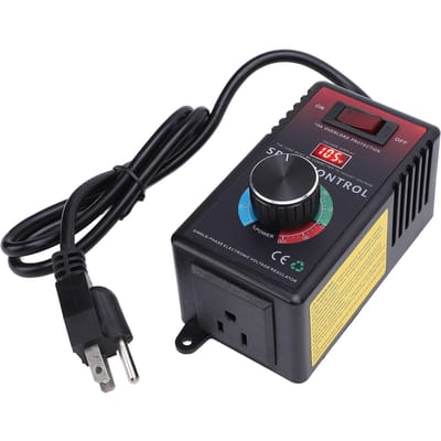 Variateur de vitesse AC 0 120VAC Sortie 15A Protection contre les surcharges Régulateur de vitesse variable avec voyant lumineux
