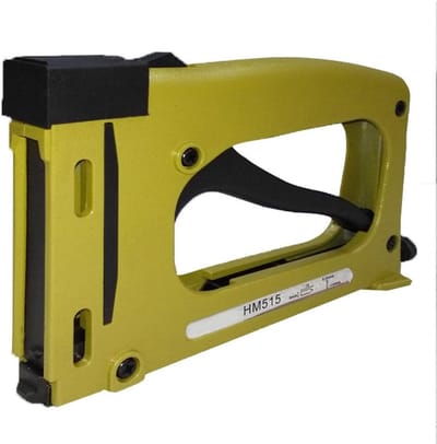 Metalen Handnietmachine - Fotolijsten Nietmachine - Fotolijsten Repareren - Draagbaar en Compact - 23 x 20 x 5 cm - Geel