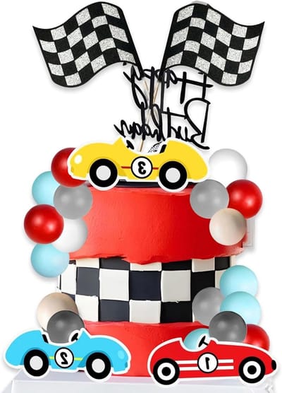 Fast Cake Topper Race Car Birthday Cake Decorations Two Fast - ShopVlot