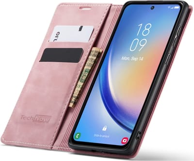 Hoesje geschikt voor Samsung Galaxy A35 - Book Case Leer Slimline Roze