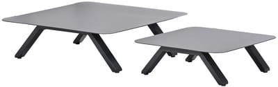 Garden Impressions Realdo Loungetafel set van 2 – Aluminium – 86x86xH26 cm & 64x64xH21 cm