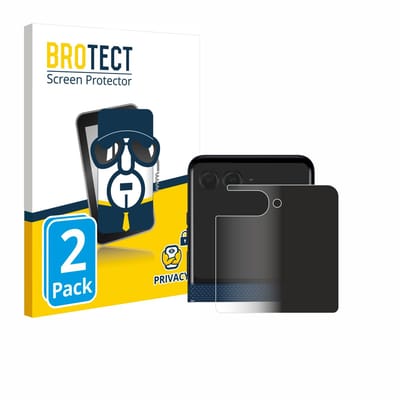BROTECT - privacy screenprotector voor Motorola Razr 60 (Achterdisplay) - Folie Beschermfolie Blauwlichtfilter 2 Stuks