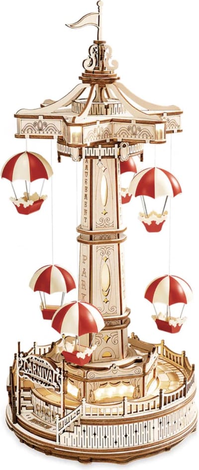 Robotime - Parachute Tower - Houten modelbouw - Modelbouw - DIY - Hout 3D puzzel - Tieners - Volwassenen