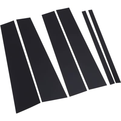 6 stuks Raamstijl Bekleding Sierlijst Spiegelafwerking Weerbestendig Eenvoudige Installatie Raamstijl Bekleding zwart