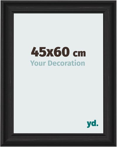 Your Decoration - Fotolijst 45x60 cm - MDF - Zwart Houtnerf - Lazio