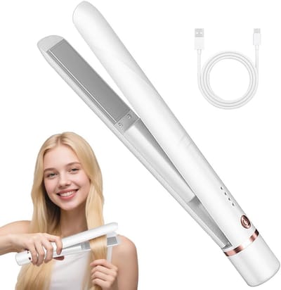 Draadloze 2-in-1 Mini Stijltang en Krultang voor Reizen - Geschikt voor Alle Haartypes