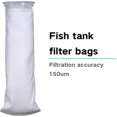 Sac filtrant en maille pour aquarium Léger Chaussettes filtrantes annulaires pour aquarium 150um white