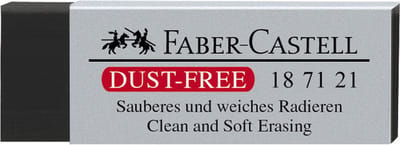 Faber-Castell gum - afmetingen 63x22x12mm - zwart - FC-187121