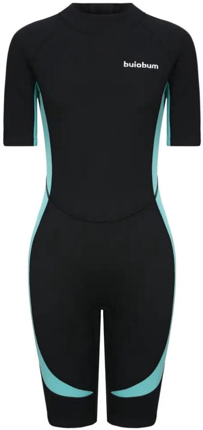 Bovista Wetsuit Dames - Swimsuit - Shorty - Surfpak - Duikpak - Lange Mouw - Zwemsuit - Zwart - XS