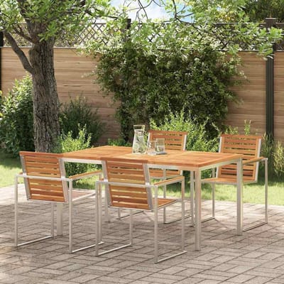 Eettafel Acaciahout - Tuinstafel Rechthoekig - Buiten Dineren - Massief Hout - 150 x 90 cm - Bruin