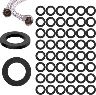 50 Pack 1/2 Inch Rubber Shower Hose Ringen - Douchekop Seals - Lekvrije Connector Gaskets voor Douchekop en Tuinslang Aansluitingen
