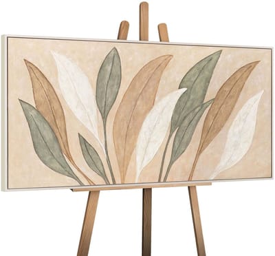 Canvas schilderij handgeschilderd dance of leaves abstract – YS-Art Gallery – Luxe wanddecoratie voor woonkamer – Modern schilderij voor slaapkamer en hal