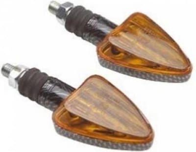 tun'r richtingaanwijzer driehoek carbon look oranje glas m8 voor motor scooter 50 met versnellingsbak
