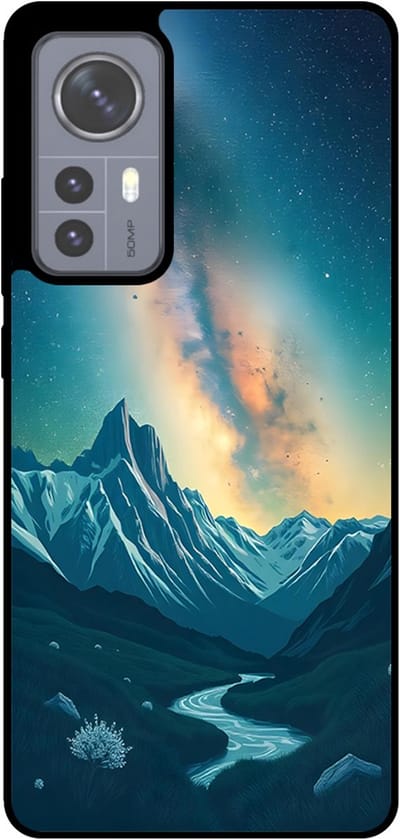 Smartphonica Telefoonhoesje Geschikt voor Xiaomi 12 met Sterrenhemel Opdruk - TPU Backcover Case With Space And Milkyway Design geschikt voor Xiaomi 12