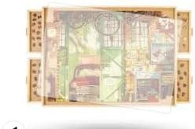 Puzzelbord met laden - Draaibaar legbord - Puzzelen organiseren - Met handig deksel - 68 x 89 cm - Houtkleur