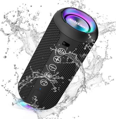 Bluetooth-luidspreker - waterdicht - draagbaar - draadloos - met ledlicht - 24 W stereogeluid en 30 uur speeltijd - 20 meter bluetooth-bereik - mini-luidsprekers - TF-kaart en AUX
