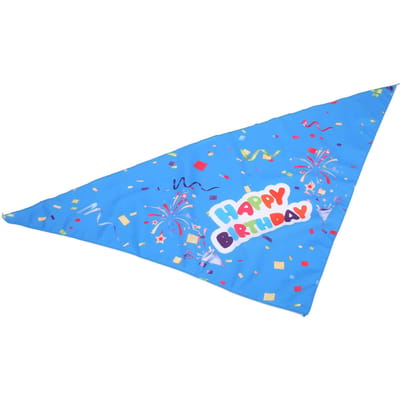 Driehoekige Pet Bandana Katoen Verjaardag Kwijlbandana Ademend Huisdieraccessoires voor Verjaardagsfeestje voor Hondjes Type 2 white