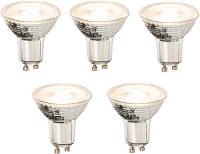 LUEDD Set van 5 GU10 dimbare LED lamp 8W 660 lm 3000K