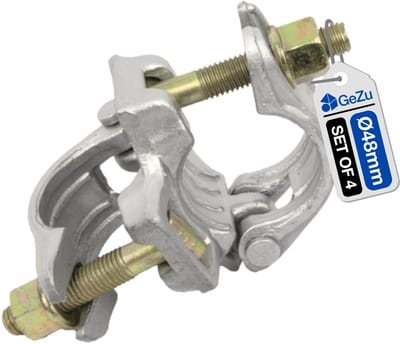 GEZU IMPEX Steigerkoppeling Thermisch verzinkt Set van 4 48 x 48 mm klem voor steiger koppelstuk constructiebuis