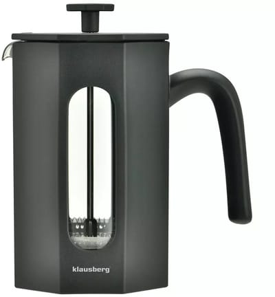 Klausberg KB7678 Piston Coffee & Tea Brewer - 0.80L - RVS & Boro-glas - Octagonaal Design - Veilig & Afwasmachinebestendig