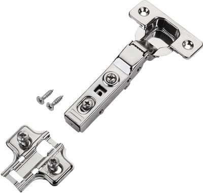 Scharnier SOTECH roestvrij staal 304, T45 Softclose, middenscharnier 100°, klikmontage (incl. kruisplaat en schroeven)