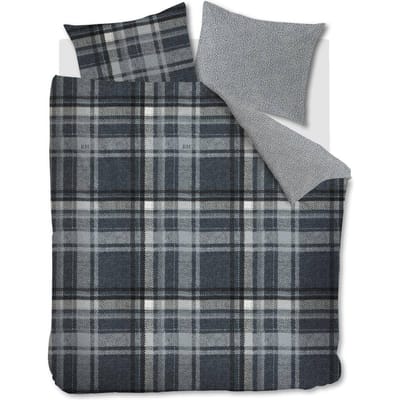 Riviera Maison Cozy Check dekbedovertrek - Lits-Jumeaux - 240x200/220 - Blauw