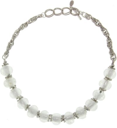Behave ketting - Glaskralen accessoires - Mode sieraden - Nikkelvrij - 44 cm