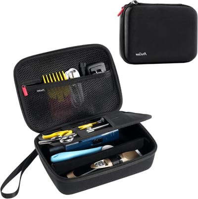 Honden- en kattenverzorging tas voor trimmer en scheermachine - Opbergdoos voor accessoires, mes en haaropvang zwart