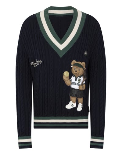 V-Neck Pullover Plein Tennis