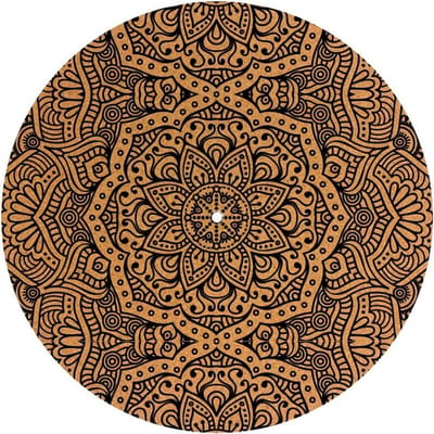 Kurk Slipmatten - Platenspeler Matten - Vinyl Luisteren - Trilling Absorberend - 295 cm Diameter - Lichtbruin