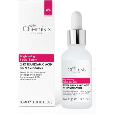 skinChemists Verhelderend gezichtsserum met 2,5% tranexaminezuur en 4% niacinamide (30 ml)