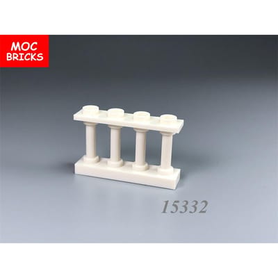 10 stuks MOC Bakstenen Hek Gebogen Balustrade 1 x 4 x 2 30055 15332 4 x 30056 Bouwstenen Kinderspeelgoed gray