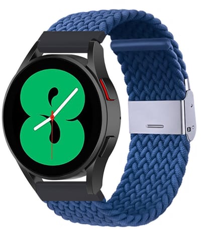 By Qubix - Braided nylon bandje - Blauw - Geschikt voor Xiaomi Redmi Watch 5 Active / Redmi Watch 5 Lite