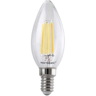 HOFTRONIC E14 LED Filament Lamp - 4 Watt 470 lumen - 2700K warm wit licht - kleine fitting - Vervangt 40 Watt - C37 kaarslamp