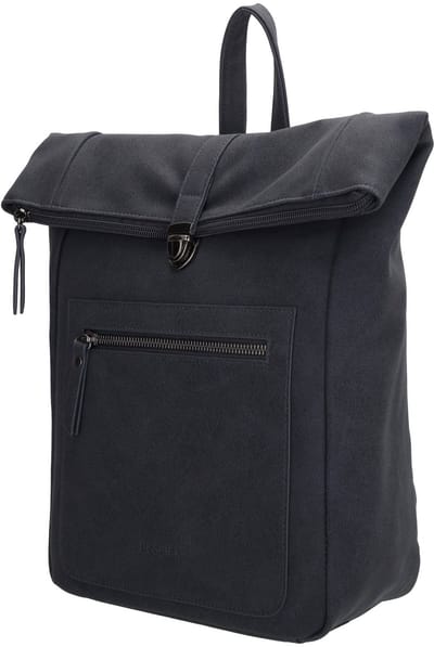 Beagles Cambrils Rugzak Dames - Schooltas met roltop en tabletvak - Dagrugzak van Imitatieleder met ritssluiting - Blauw