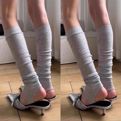 3 Paires Nouvelles Chaussettes d'Été Style Ballet Simple Harajuku Couleur Unie Mi-Mollet Chaussettes de Mollet Protection Solaire Semelles pour Marcher Bas Jk One Size gray