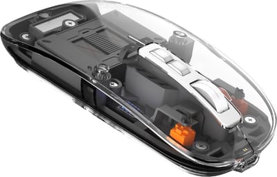 XtremeMac muis - Ergonomisch - 2400 DPI - USB-C - Multi Connectie - Transparant