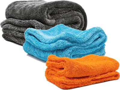 Nuke Guys Gamma Dryer 1400 GSM set bestaande uit 1 x 50x80 Antraciet, 1 x 40x60 Blauw, 1 x 40x40 Oranje