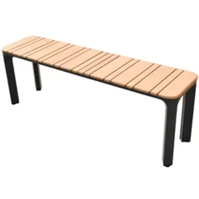 Central Park Lorenzo Tuinbank Alu En Teak - 135x34x46cm - Gepoedercoat Aluminium - Hoogwaardig Teakhout