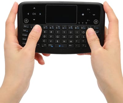 Dailygoody - TV Keyboard Wireless - Mini Wireless Keyboard - Afstandsbediening met Touchpad - Zwart - Ideaal voor Android TV Box - Draadloze bedi