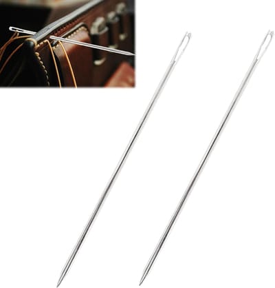 argtnayk Extra lange weefnaalden, 2 stuks naainaalden met groot oog, viltnaalden voor droog vilten, stopnaald voor leer, bekleding en dikke stoffen, 15 cm lengte, 3 mm diameter