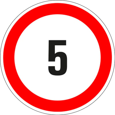5 bord - kunststof 100 mm