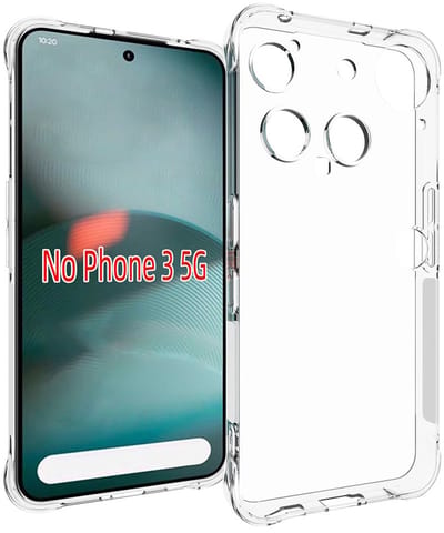 MobyDefend Hoesje - Geschikt voor Nothing Phone (3) - Transparante Shockproof TPU Backcover - Verstevigde Hoeken - Volledig Doorzichtig