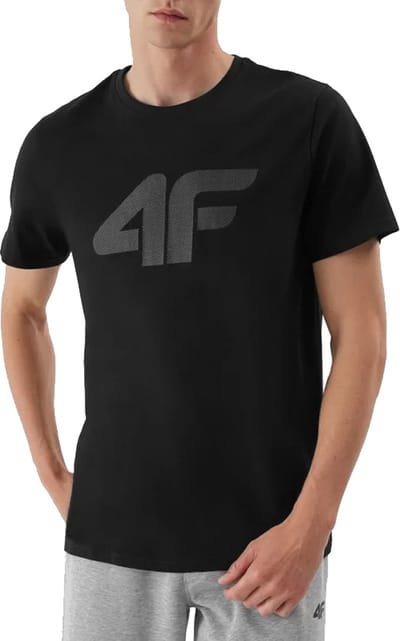4F Heren T-shirt AW23TTSHM0877 Zwart maat XL