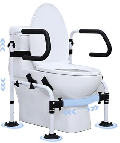 Verstelbare Opstahulp voor Senioren - Antislip Toiletsteun met Zonder Boren