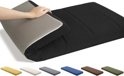 Bankkussen - Zitkussen Buiten - Comfortabel Zitten - Waterafstotende Stof - 35x120 cm - Zwart
