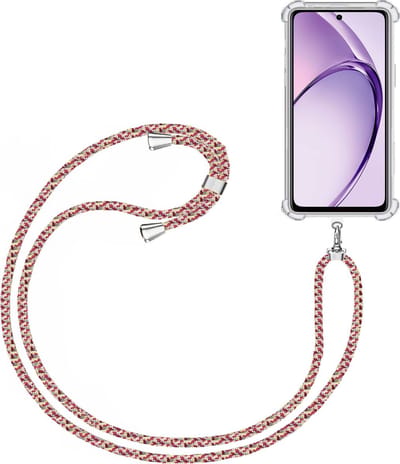 Telefoonkoord + Hoesje Geschikt voor OPPO A60 4G - Lengte Verstelbaar - Telefoonketting - Shock Proof Case - Meerkleurig